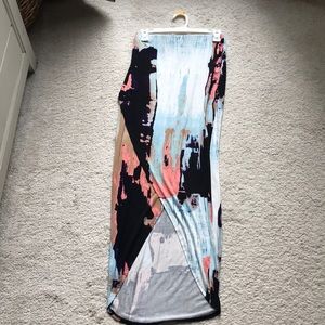 Multicolor maxi skirt.